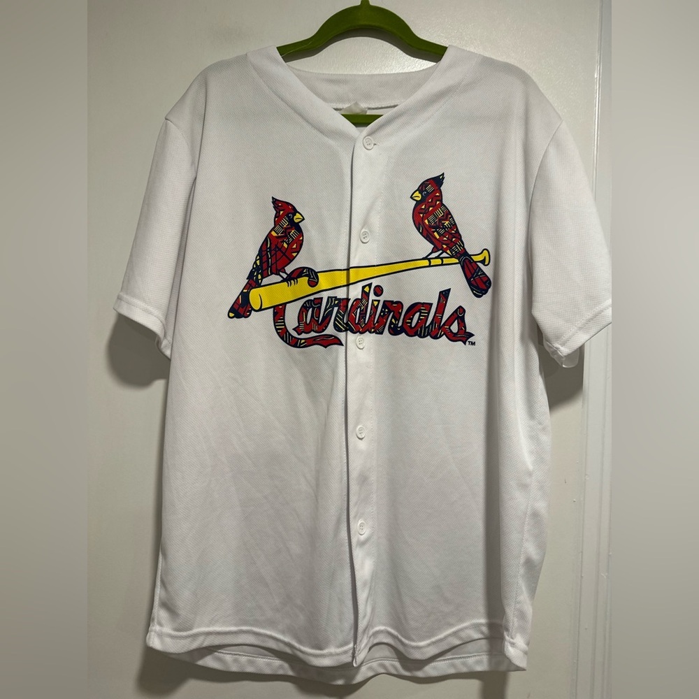 St. Louis Cardinals Kolten Wong Hawaiian Night Aloha Promo Button Front Jersey.